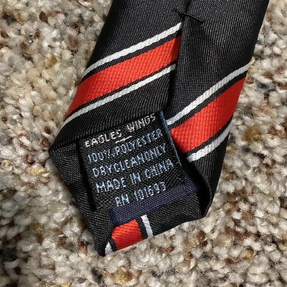Eagles Wings Necktie Men’s Red Color - Picture 5 of 7